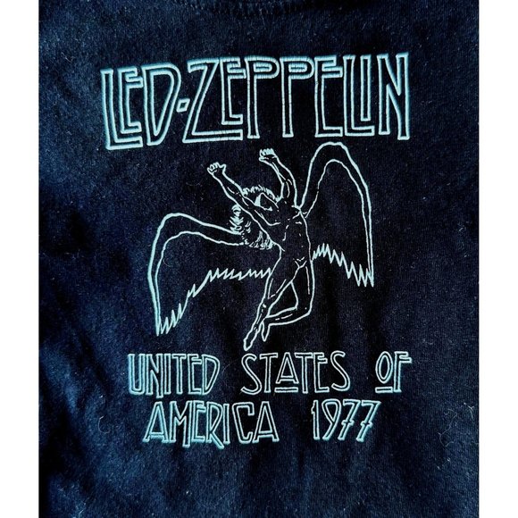 NWOT Led Zeppelin T Shirt  18M Months Black United States America 1977 T… - Picture 4 of 11